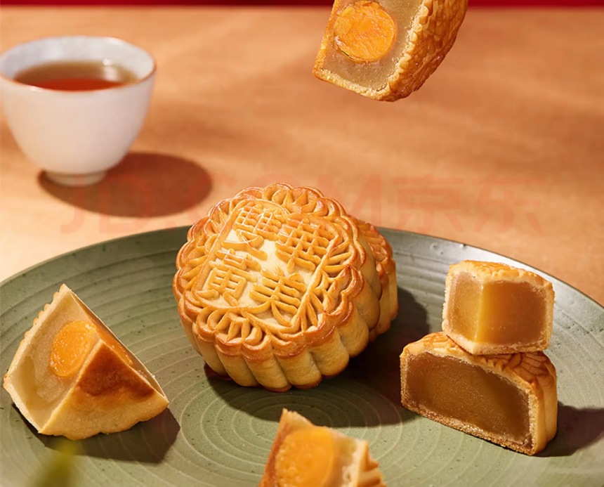 莲蓉馅料月饼制作